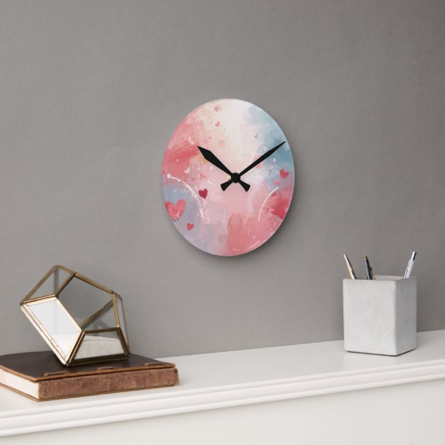 Reloj Redondo Mediano Soft Heartscape (Oficina)