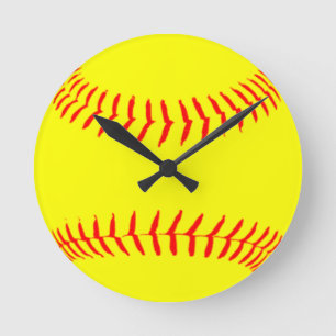 Reloj Redondo Mediano Softball personalizado