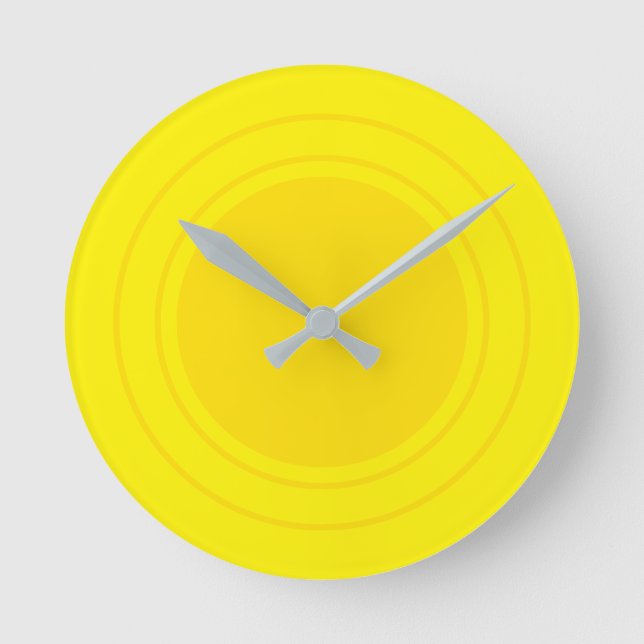 Reloj Redondo Mediano Sol amarillo lindo ilustracion sol moderno niños (Anverso)