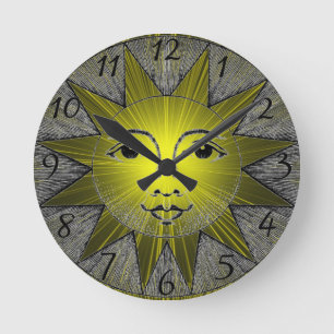Reloj Redondo Mediano Sol sonriente
