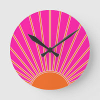 Sol Sunrise Caliente Rosa Y Naranja Preppy Sunshin