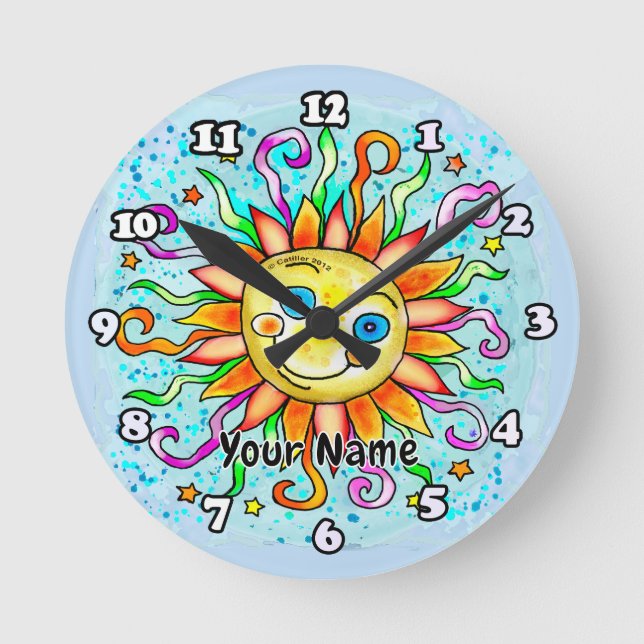 Reloj Redondo Mediano Sol Tonto  (Anverso)
