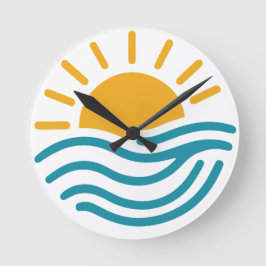 Reloj Redondo Mediano Sol y Mar 