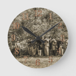 Reloj Redondo Mediano Soldados de la guerra civil