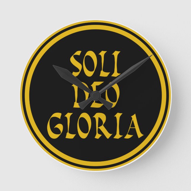 Reloj Redondo Mediano Soli Deo Gloria (Anverso)
