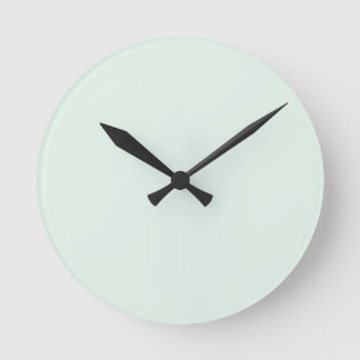 Reloj Redondo Mediano Solid Pale Mint Green Wall Clock