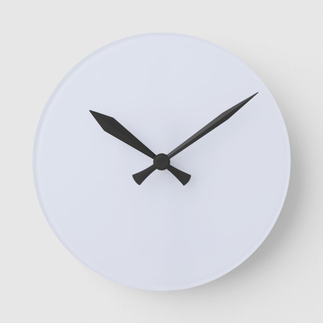 Reloj Redondo Mediano Solid Pale Powder Blue Wall Clock (Anverso)