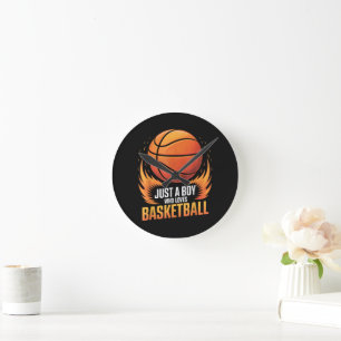 Reloj Redondo Mediano Solo un chico que ama el baloncesto
