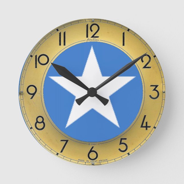 Reloj Redondo Mediano Somalia Flag (Anverso)