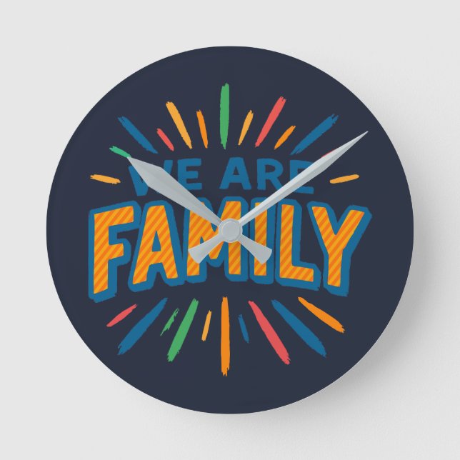 Reloj Redondo Mediano Somos familia 1 (Anverso)