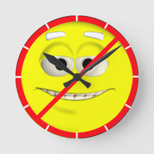 Reloj Redondo Mediano ¡Sonriendo prohibido!