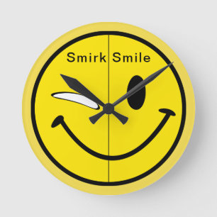Reloj Redondo Mediano Sonrisa de la sonrisa boba
