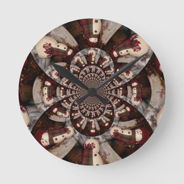 Reloj Redondo Mediano Sorprendente hombre de nieve (Anverso)