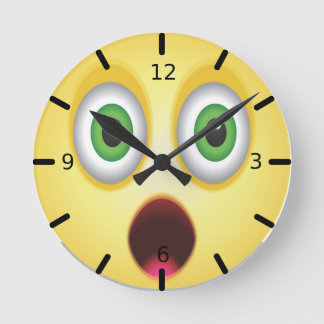 Reloj Redondo Mediano Sorprendida cara de Emoji