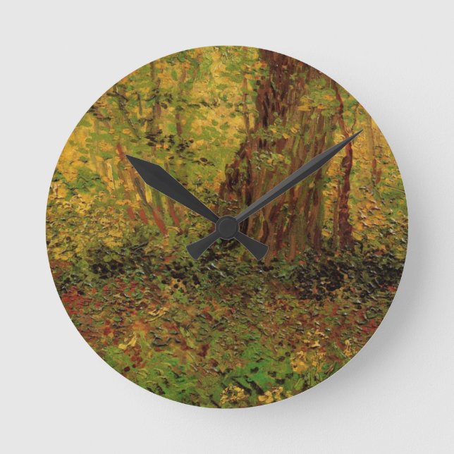 Reloj Redondo Mediano Sotobosque de Vincent van Gogh (Anverso)