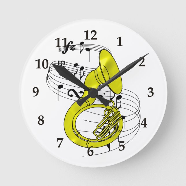 Reloj Redondo Mediano Sousaphone (Anverso)