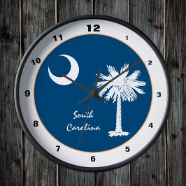 Reloj Redondo Mediano South Carolina & Flag moda / diseño de moda / USA