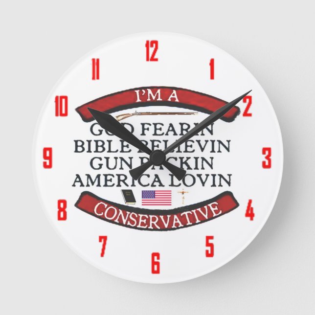 RELOJ REDONDO MEDIANO SOY CONSERVADOR (Anverso)