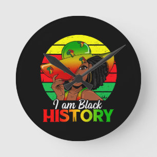 Reloj Redondo Mediano Soy Historia Negra África América