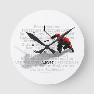 Reloj Redondo Mediano Soy jugador de hockey
