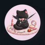Reloj Redondo Mediano Soy la Princesa<br><div class="desc">La princesa siempre luce con sus productos de belleza,  maquillaje perfecto y un brillo hermoso</div>