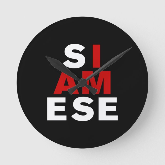 RELOJ REDONDO MEDIANO SOY SIAMÉS (Anverso)