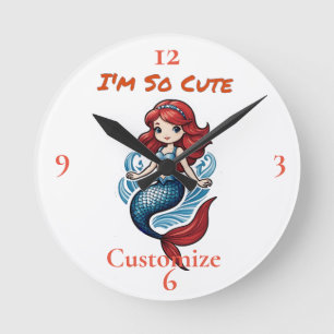 Reloj Redondo Mediano Soy tan linda sirena Thunder_Cove