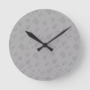 Reloj Redondo Mediano Space And Science Doodles