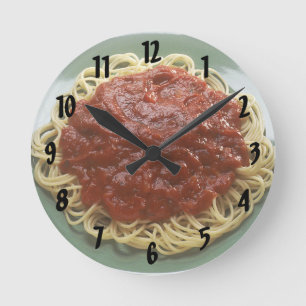Reloj Redondo Mediano Spaghetti and Tomato Sauce Wall Clock