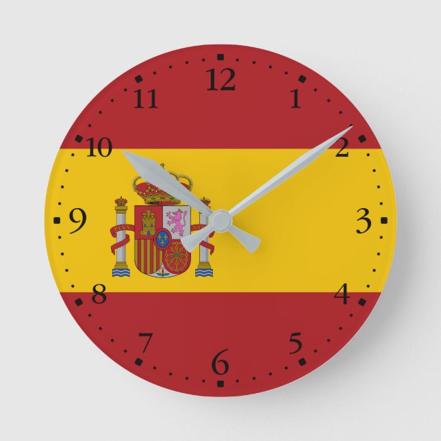 Reloj Redondo Mediano Spain Flag (Anverso)