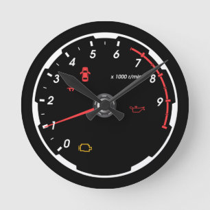 Reloj Redondo Mediano Speedómetro - Tachómetro Lover