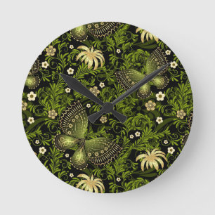 Reloj Redondo Mediano Spring Green-gold Pattern