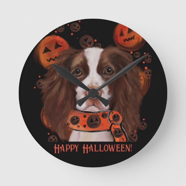 Reloj Redondo Mediano Springer Spaniel Inglés (Anverso)