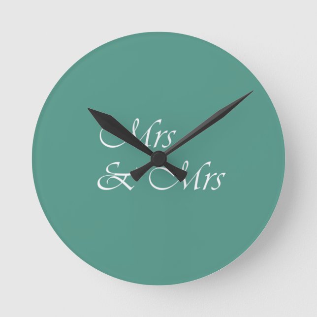 Reloj Redondo Mediano Sra. y Sra. Typography (Anverso)