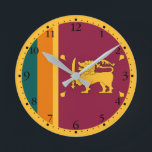 Reloj Redondo Mediano Sri Lanka Flag<br><div class="desc">Patriotic flag of Sri Lanka.</div>