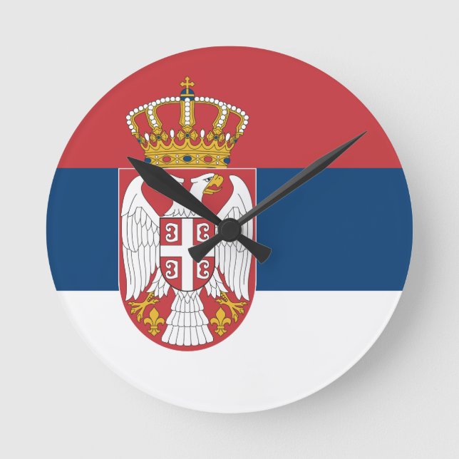 Reloj Redondo Mediano Srpska Zastava na Zidnom Satu (Anverso)
