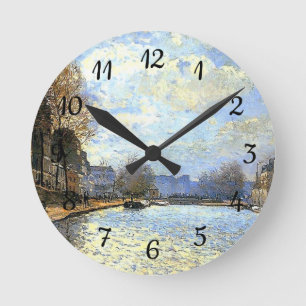 Reloj Redondo Mediano St Martin Canal Alfred Sisley