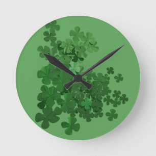 Reloj Redondo Mediano St. Patrick's Day Shamrock
