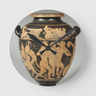 Reloj Redondo Mediano Stamnos, Dionysiac scene, Etruscan red-figured per