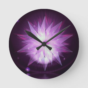 Reloj Redondo Mediano Starburst púrpura