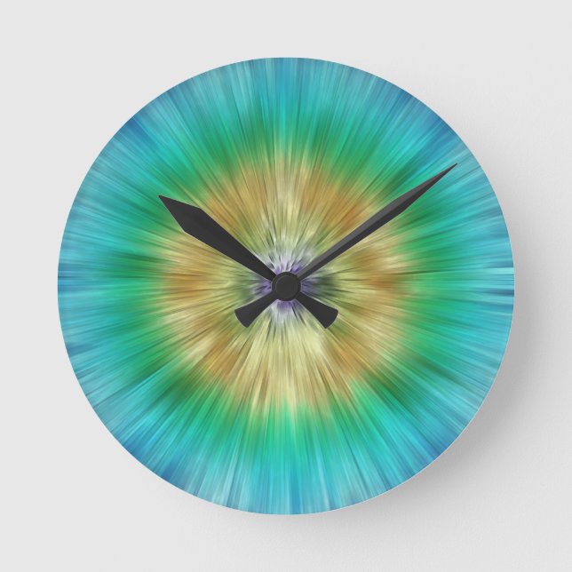 Reloj Redondo Mediano Starburst Tie Dye (Anverso)