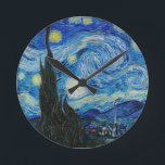 Reloj Redondo Mediano Starry Night Vincent Van Gogh<br><div class="desc">The Starry Night 
By Vincent Van Gogh completed in 1889,  is not only one of his most famous works,  but also one of the most famous paintings in the world</div>