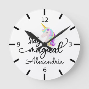 Reloj Redondo Mediano Stay Magic Unicorn
