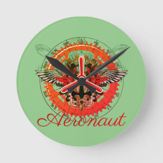 Reloj Redondo Mediano Steampunk Aeronaut, Himmelsmechanik