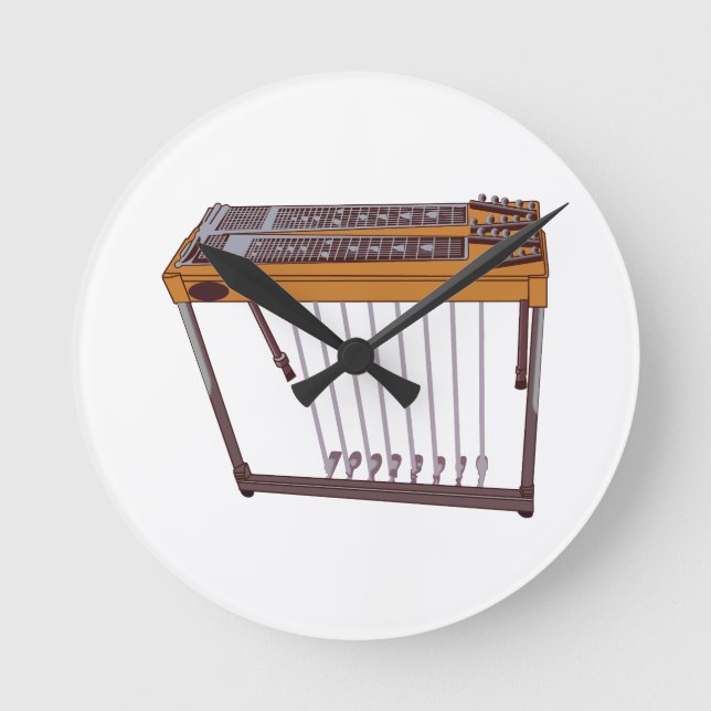 Reloj Redondo Mediano Steel Guitar (Anverso)