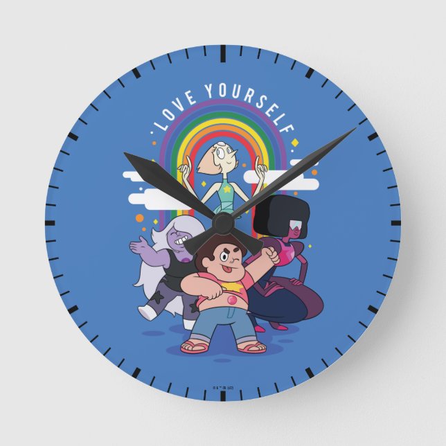 Reloj Redondo Mediano Steven Universe - Love Yourself (Anverso)