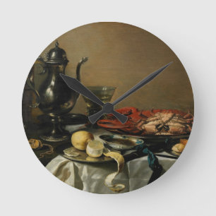 Reloj Redondo Mediano Still Life, 1643 (petróleo en el panel)
