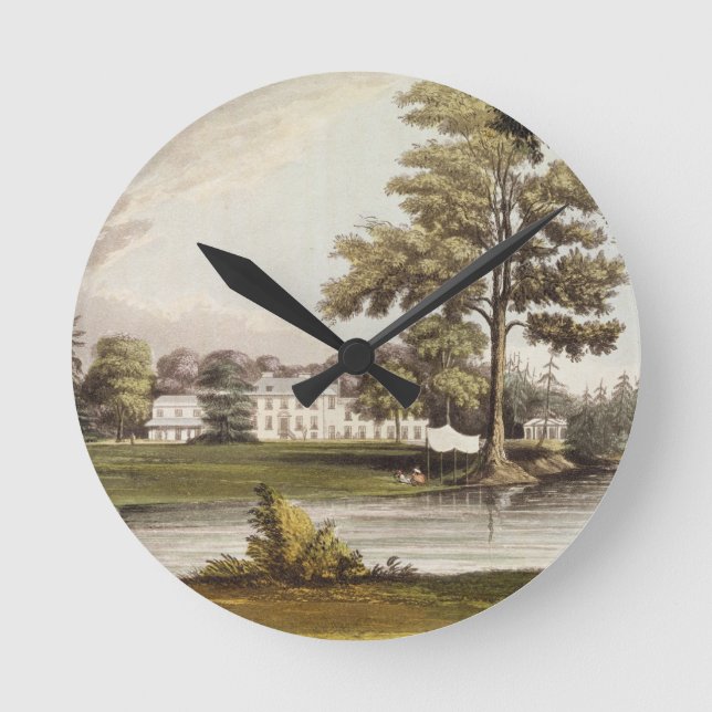 Reloj Redondo Mediano Stoke Place, from Ackermann's 'Repository of Arts' (Anverso)