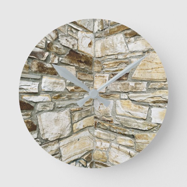 Reloj Redondo Mediano Stone Wall  (Anverso)