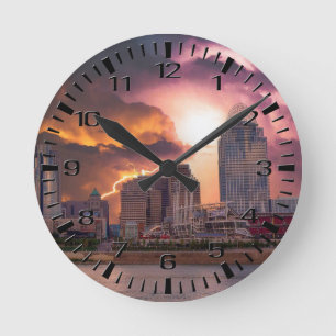 Reloj Redondo Mediano Stormy Cincinnati Great American Ball Park